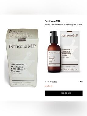 Perricone MD High Potency Intensive Smoothing Serum 2 oz. NIB.